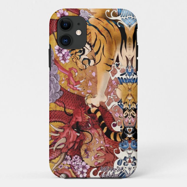 coque iphone - Dragon vs Tiger (Dos)
