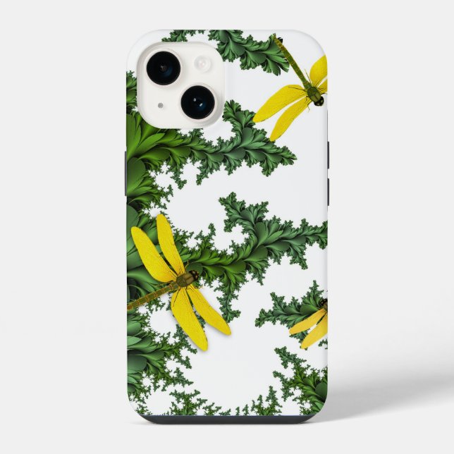 Coque iPhone Dragonflies jaunes (Verso)