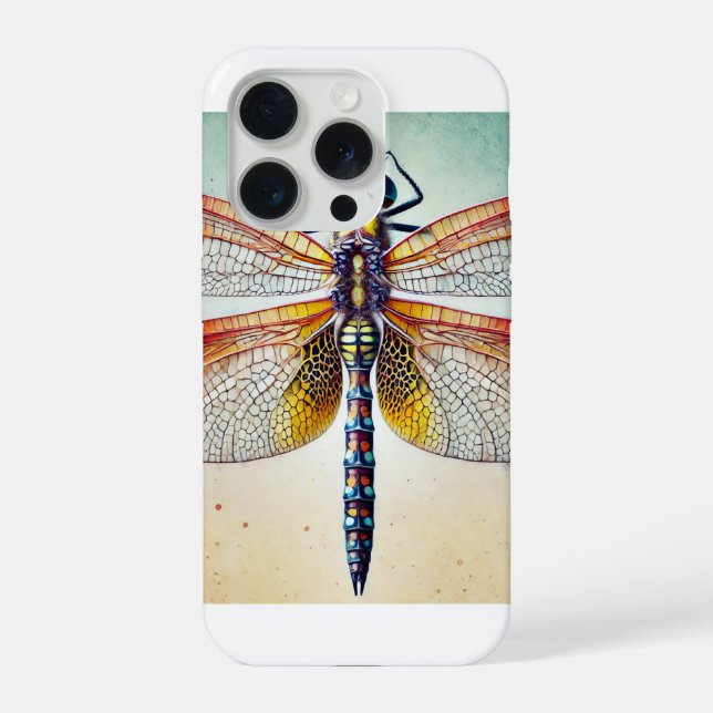 Coque iPhone Dragonfly 300924IREF214 - Watercolor (Verso)