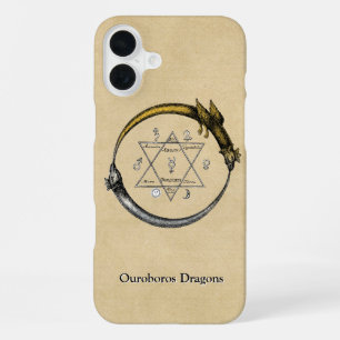 Coque iPhone 16 Plus Dragons d'Ouroboros avec nom