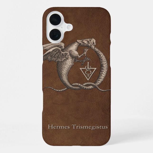Coque iPhone Dragons magiques Ouroboros avec nom (Verso)