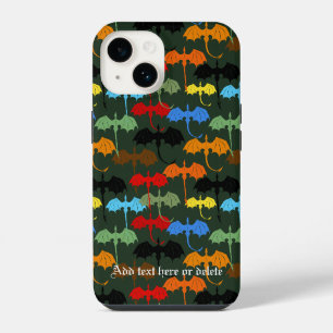 Coque Pour iPhone 14 Dragons Vol en Fantaisie Verte