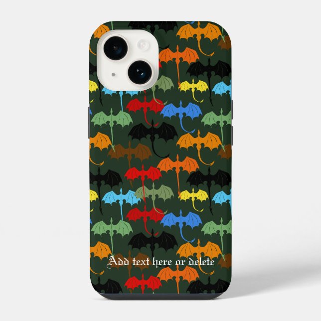 Coque iPhone Dragons Vol en Fantaisie Verte (Verso)