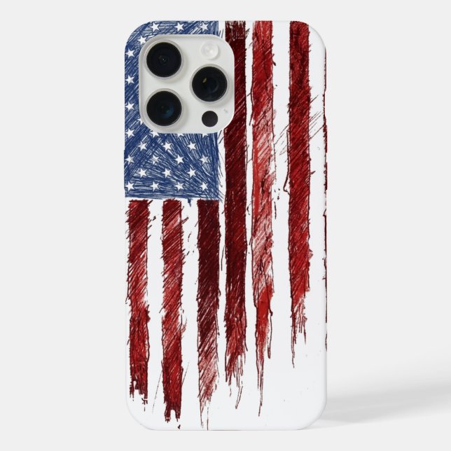 Coque iPhone Drapeau américain (Verso)