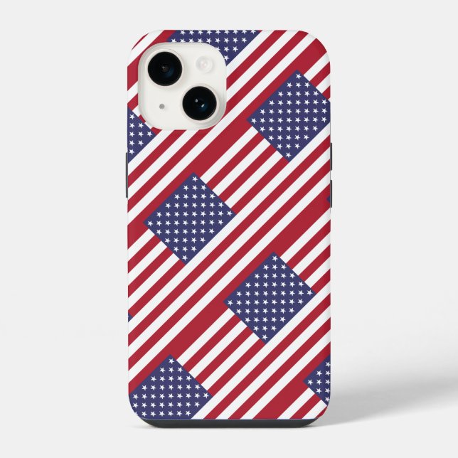 Coque iPhone Drapeau Américain - (Verso)