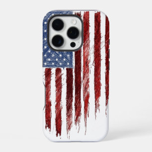 Coque iPhone 16 Pro Drapeau américain