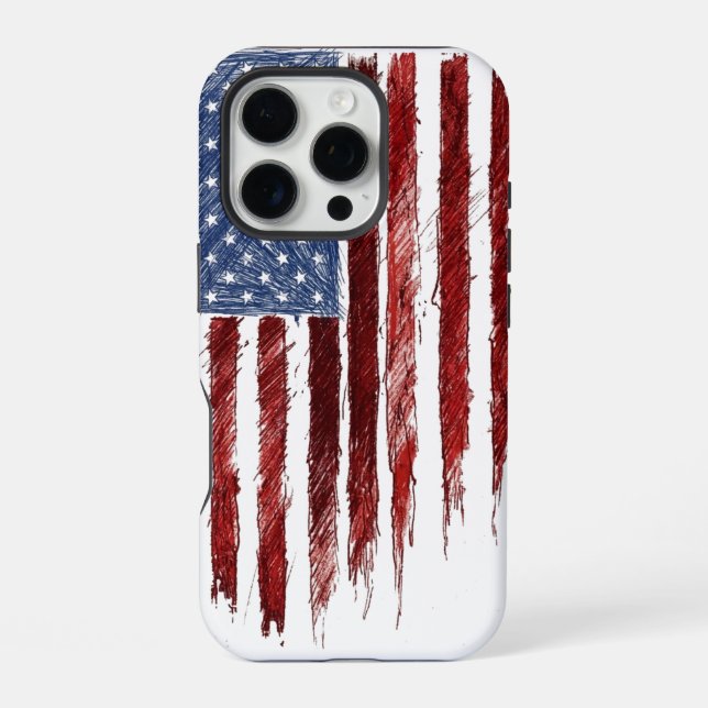 Coque iPhone Drapeau américain (Verso)