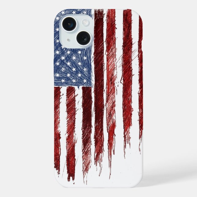 Coque iPhone Drapeau américain (Verso)