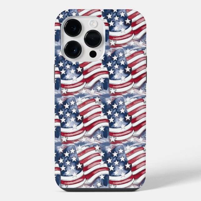 Coque iPhone drapeau américain (Verso)