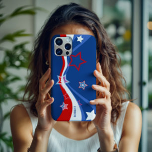 Coque iPhone 16 Pro Drapeau américain abstrait Stars and Stripes