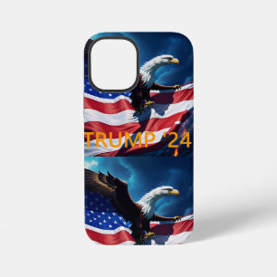 Coque iPhone 12 Mini Drapeau américain Aigle TRUMP 2024