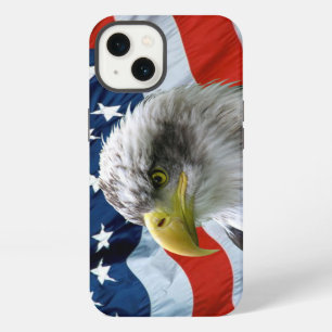 Etui iPhone 13 Drapeau américain chauve d'Eagle
