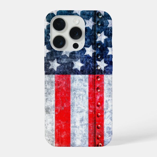 Coque iPhone Drapeau américain des États-Unis (Verso)