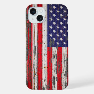 Coque iPhone 15 Plus Drapeau américain des États-Unis
