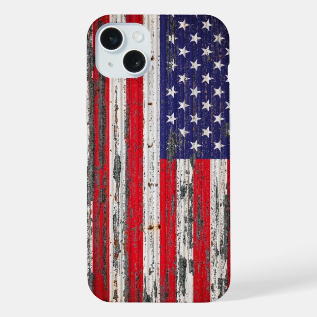 Coque iPhone Drapeau américain des États-Unis (Verso)