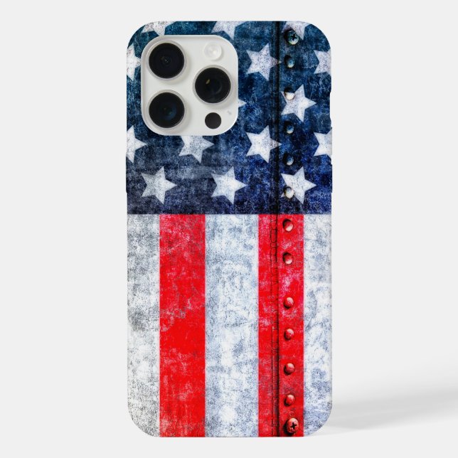 Coque iPhone Drapeau américain des États-Unis (Verso)