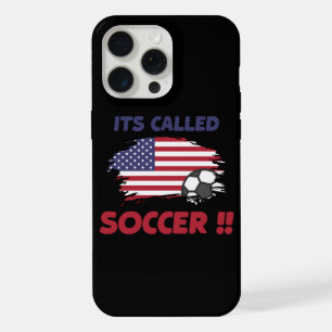 Coque iPhone 15 Pro Max Drapeau américain drôle ça s'appelle FOOTBALL pas
