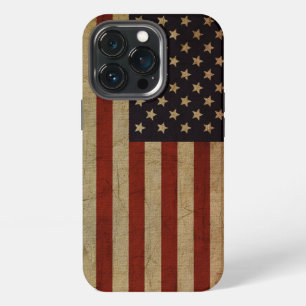 Etui iPhone 13 Pro Drapeau Américain Grunge Vintage
