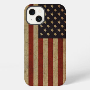 Etui iPhone 13 Drapeau Américain Grunge Vintage