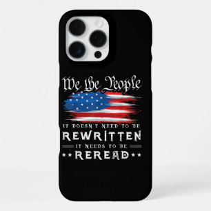 Coque iPhone 16 Pro Max Drapeau américain La constitution des États-Unis d