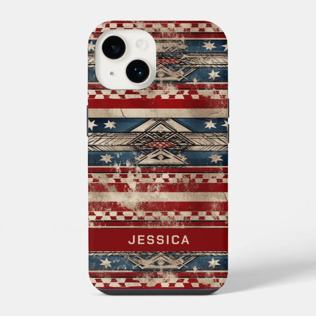 Coque iPhone Drapeau américain occidental (Verso)