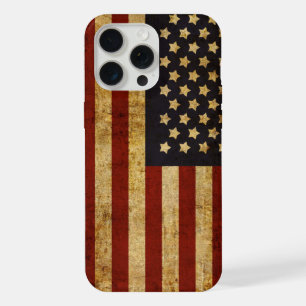 Coque iPhone 15 Pro Max Drapeau américain patriotique grunge vintage USA