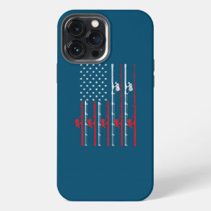 Etui iPhone 13 Pro Max Drapeau américain patriotique Pêche s pour hommes