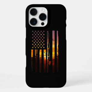 Coque iPhone 16 Pro Max Drapeau Américain Poisson Pêcheur Pêcheur Drôle Ba