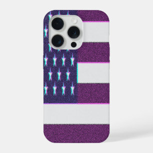 Coque iPhone 15 Pro Drapeau américain rétro