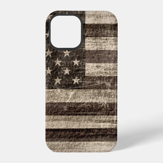 Coque iPhone Drapeau Américain Vintage (Verso)