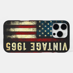 Coque iPhone 16 Pro Max Drapeau américain vintage 1965 60 ans 60e annivers