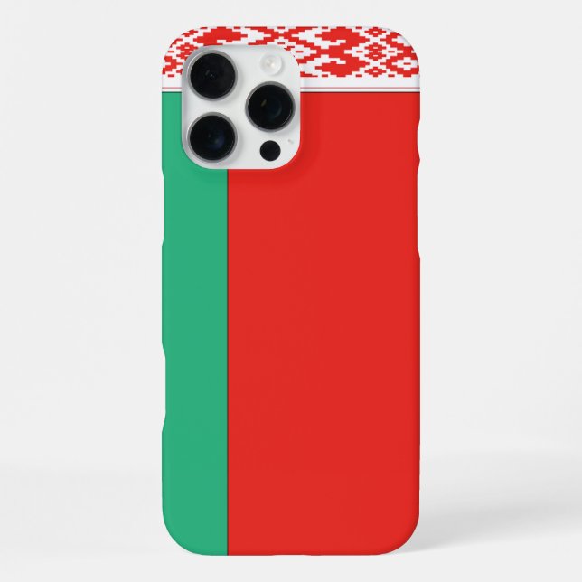 Coque iPhone Drapeau BELARUS personnalisable (Verso)