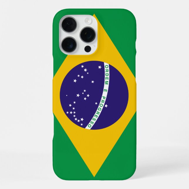 Coque iPhone Drapeau Brésil personnalisable (Verso)