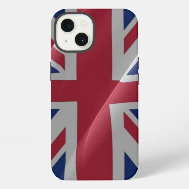Coque iPhone drapeau britannique flottant - (Verso)