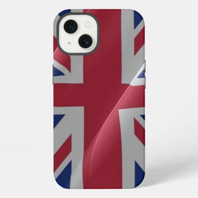 Coque iPhone drapeau britannique flottant - (Verso)