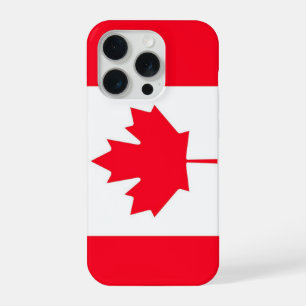 Coque iPhone 15 Pro Drapeau canadien. CANADA.