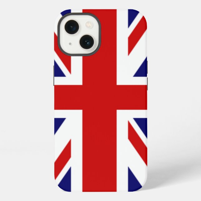 Coque iPhone Drapeau classique du Royaume-Uni (Verso)