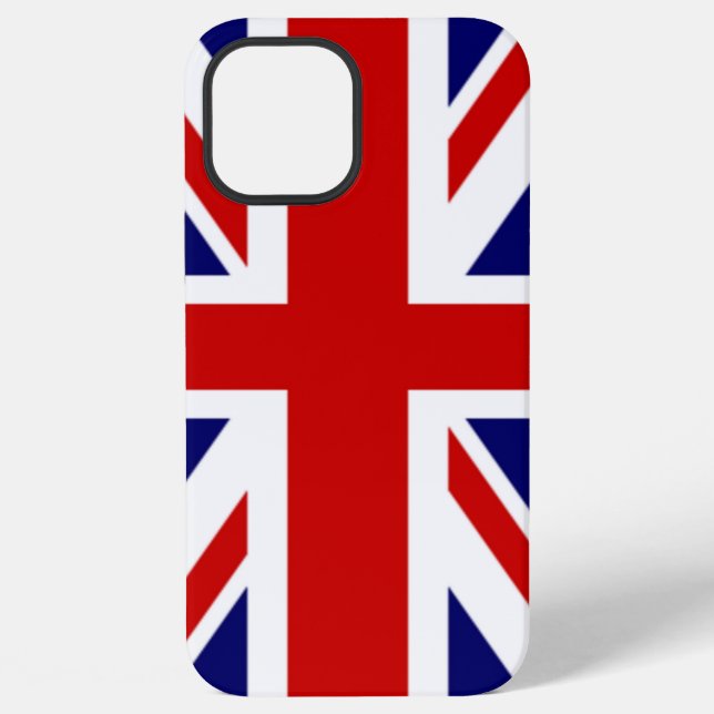 Coque iPhone Drapeau cool et classique du Royaume-Uni (Verso)