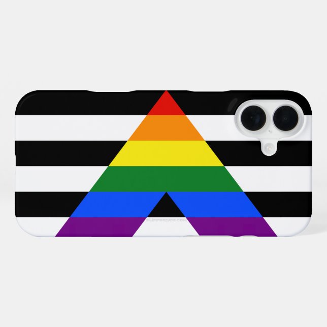 Coque iPhone Drapeau d'allié straight de SlipperyJoe lisse arc- (Verso Horizontal)