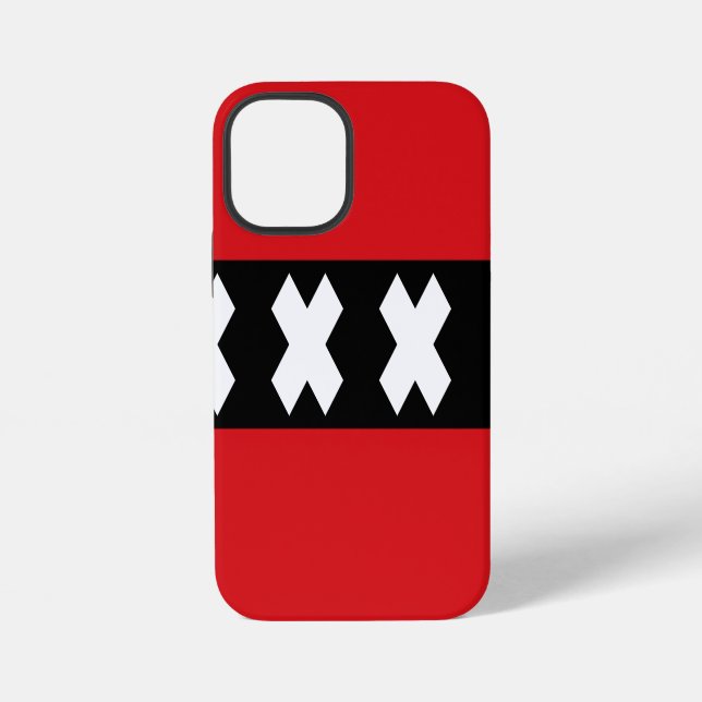 Coque iPhone Drapeau d'Amsterdam  (Verso)