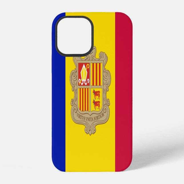 Coque iPhone drapeau d'Andorre (Verso)