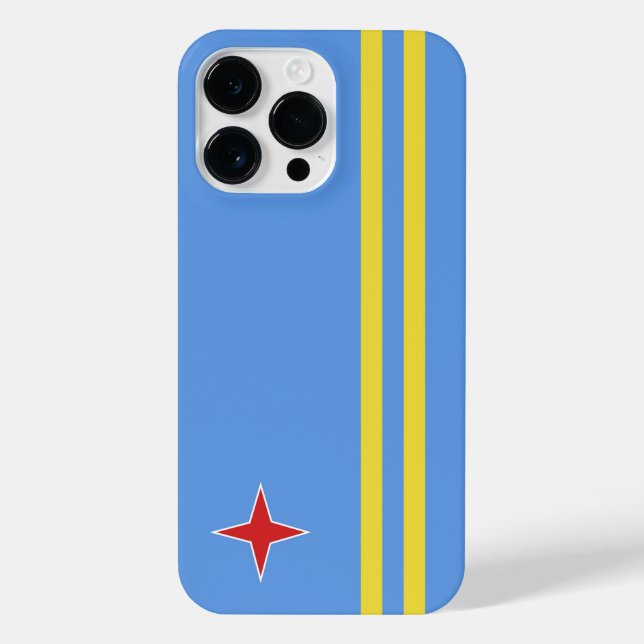 Coque iPhone Drapeau d'Aruba (Verso)