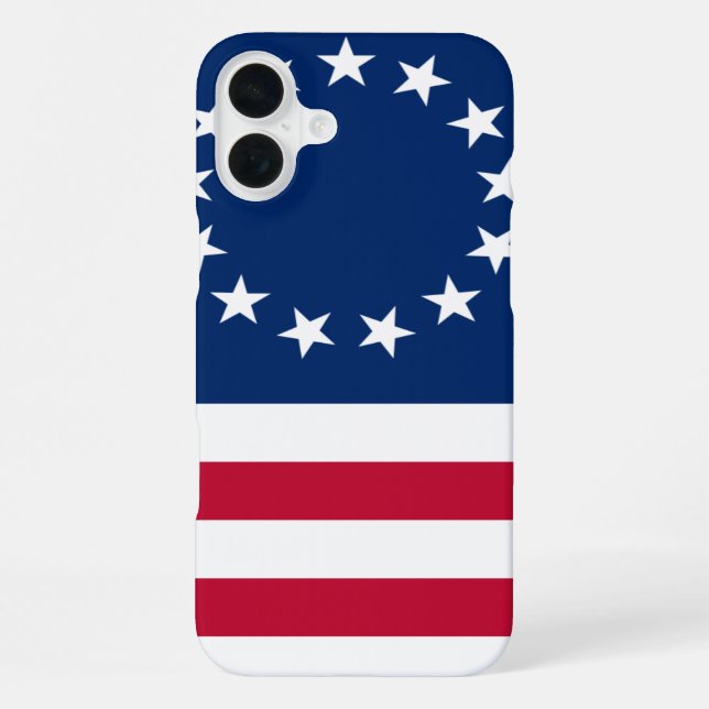 Coque iPhone drapeau de Betsy Ross (Verso)
