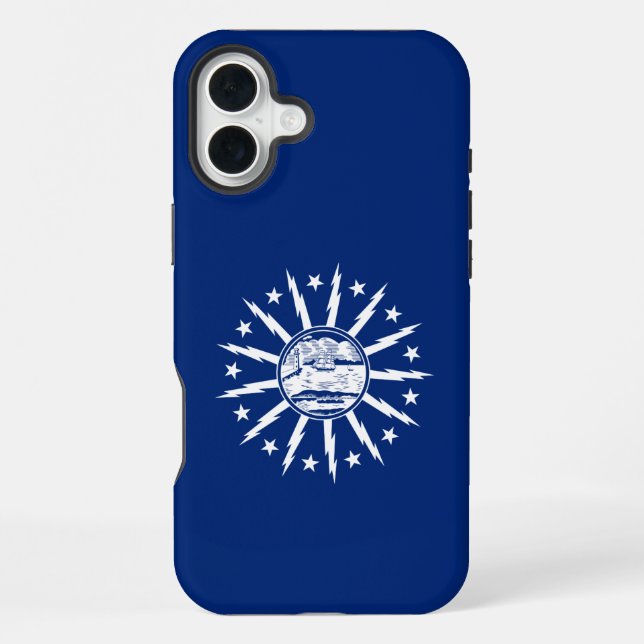 Coque iPhone Drapeau de Buffalo, New York (Verso)