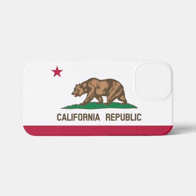 Coque iPhone Drapeau de Californie (Verso Horizontal)