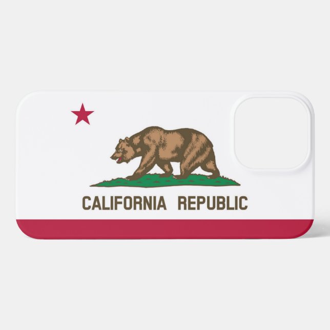 Coque iPhone Drapeau de Californie (Verso Horizontal)