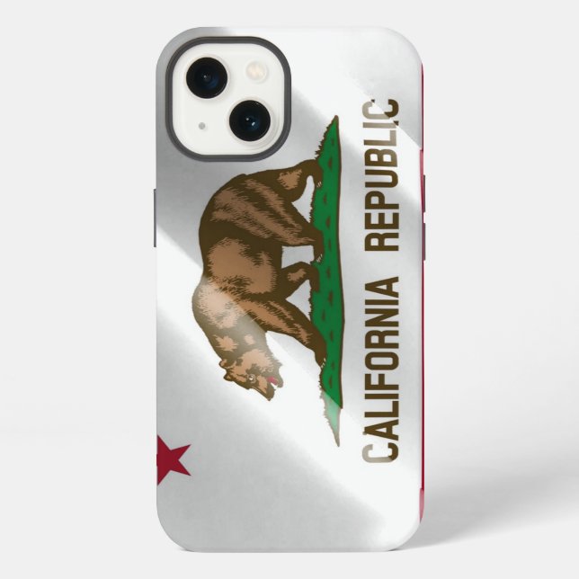 Coque iPhone Drapeau de Californie - (Verso)