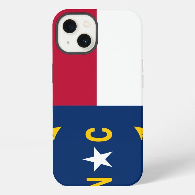 Coque iPhone Drapeau de Caroline du Nord (Verso)