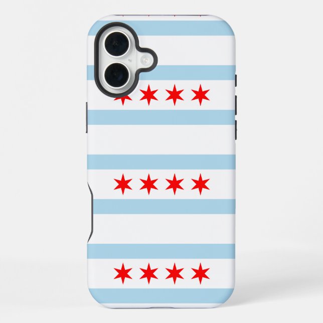 Coque iPhone Drapeau de Chicago, Illinois (Verso)
