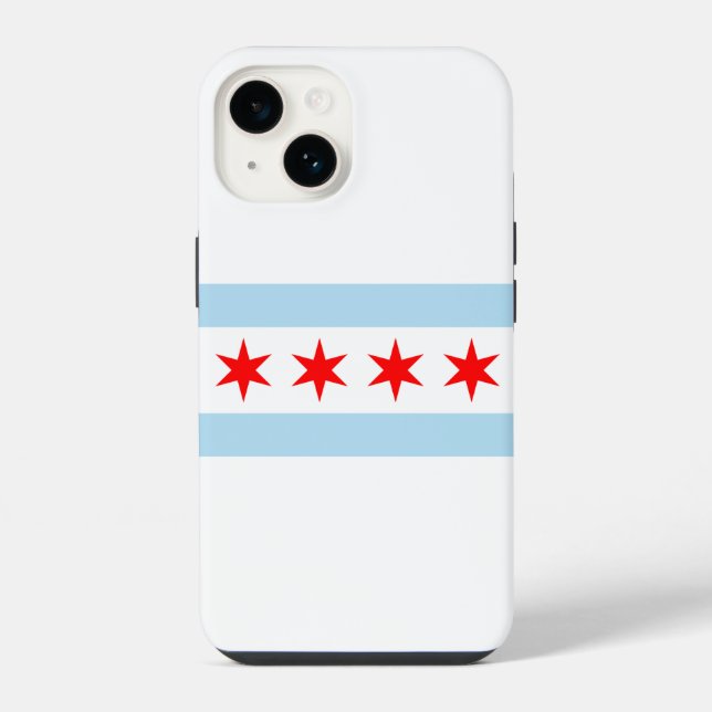 Coque iPhone Drapeau de Chicago, Illinois (Verso)